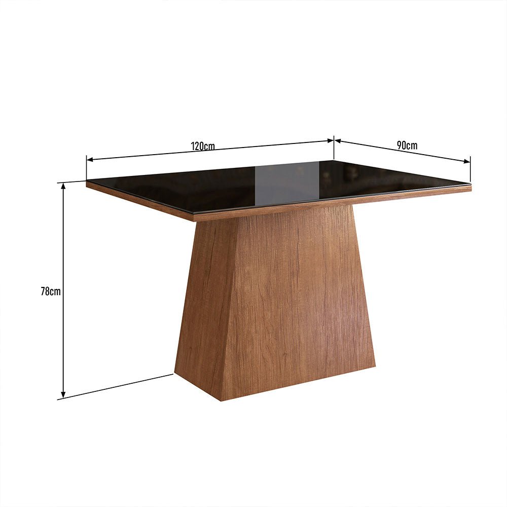 Comedor Tampa Canela 120 cm de Cuatro Puestos (Incluye Sillas) - Comedores | Bylmo