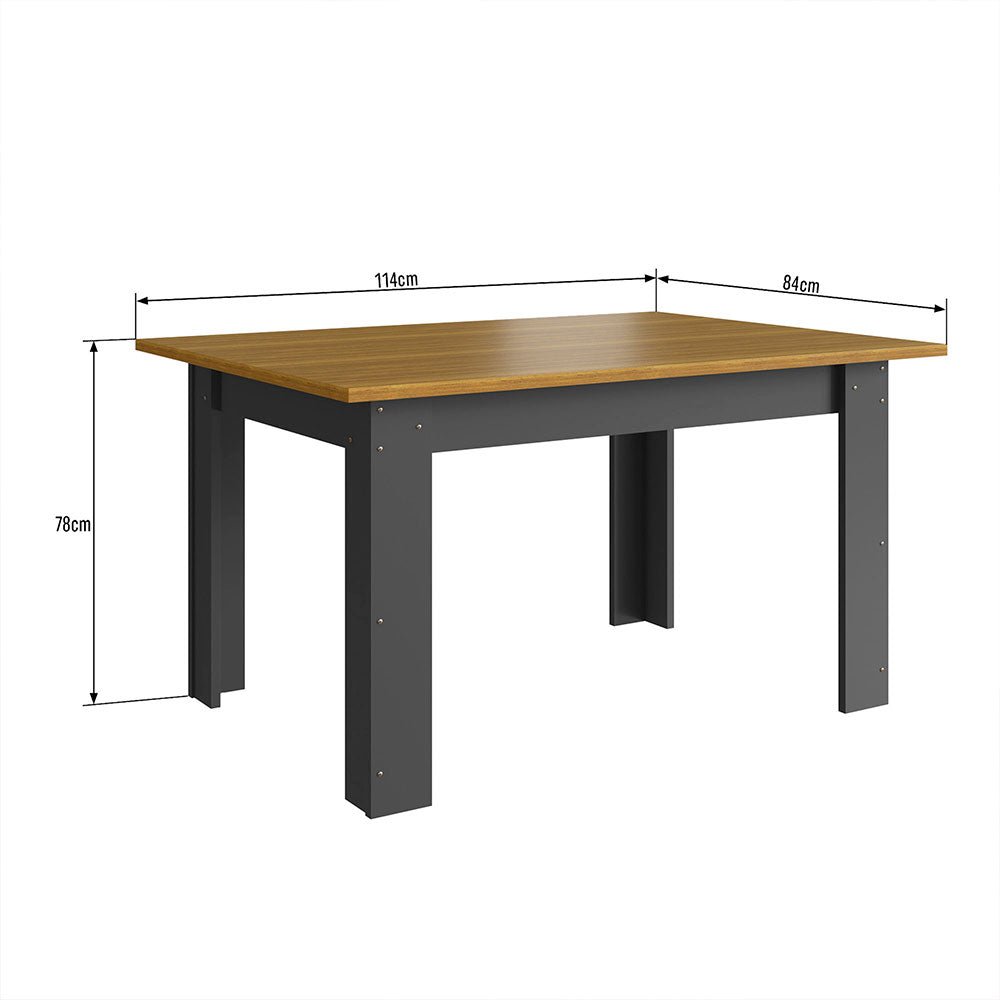 Comedor Vemtura Canela 114x78cm Rectangular de Cuatro Puestos y con Cuatro Sillas - Comedores | Bylmo