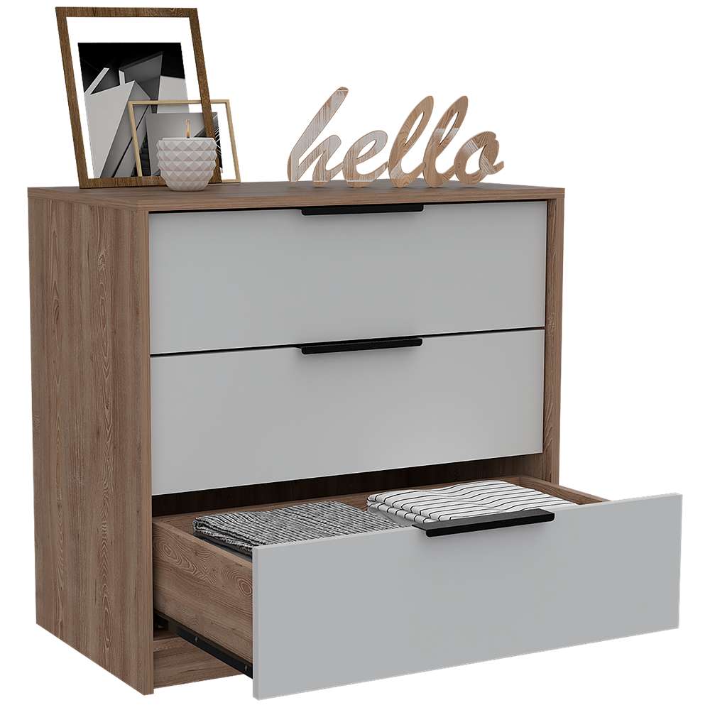 Cómoda Kaia Plus Miel 70x68.7cm De Tres Hileras con Tres Cajones - Cajoneras | Bylmo