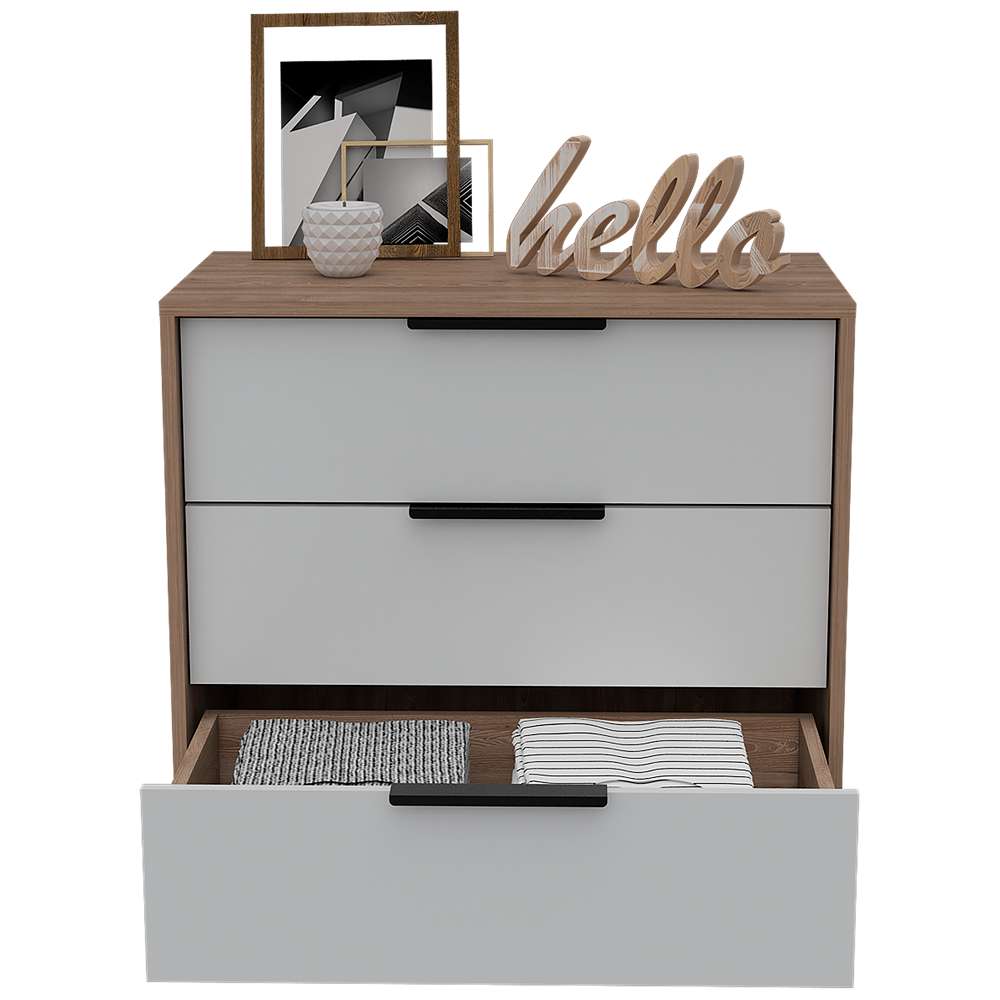 Cómoda Kaia Plus Miel 70x68.7cm De Tres Hileras con Tres Cajones - Cajoneras | Bylmo