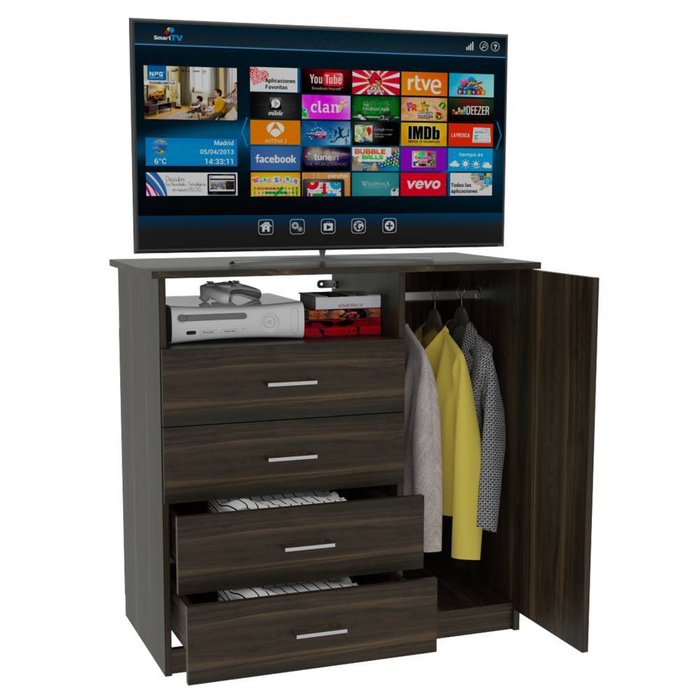 Cómoda Habano 91x88.6cm De Cuatro Hileras con Cuatro Cajones - Cajoneras | Bylmo