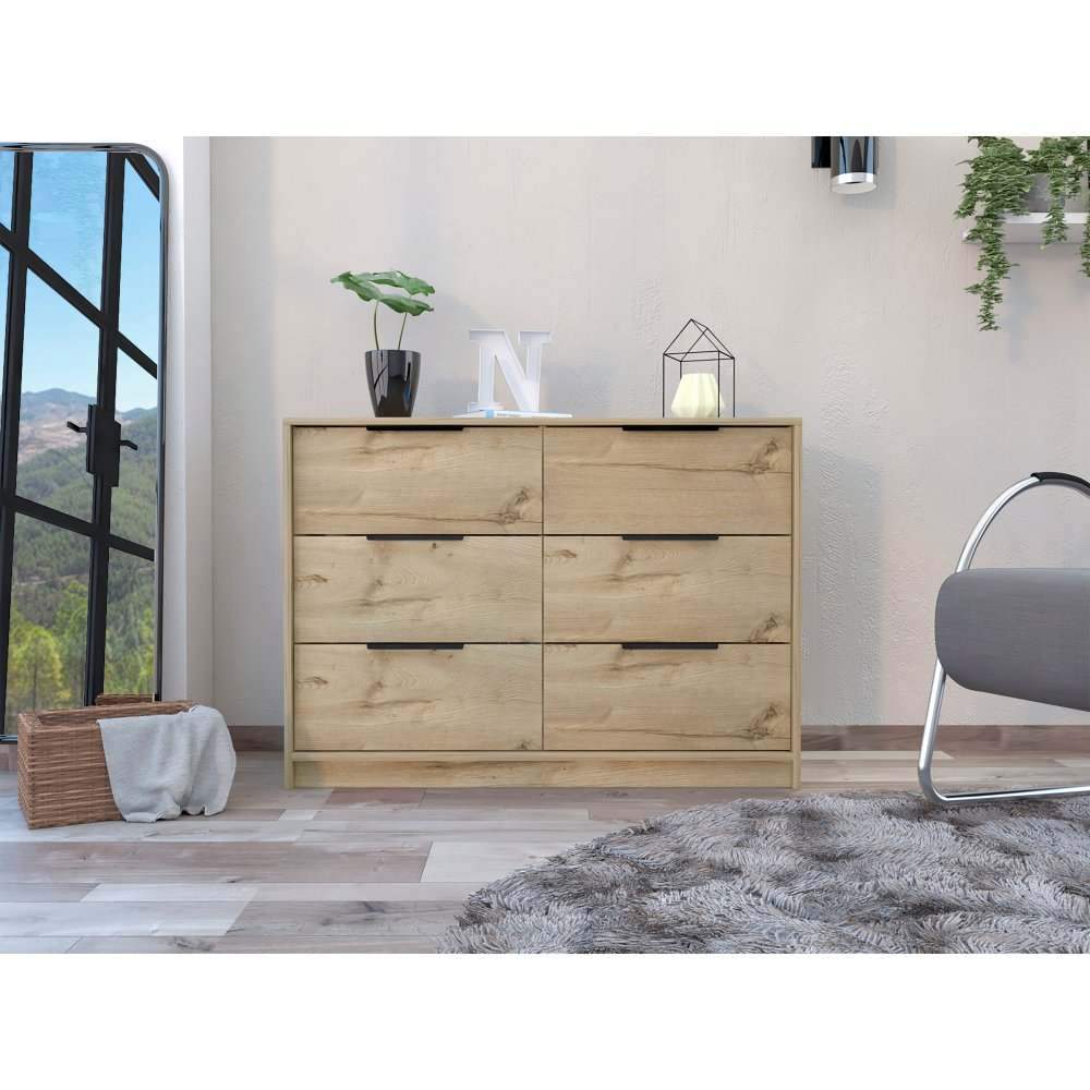 Cómoda Kaia Duna 107x77.6cm De Tres Hileras con Tres Cajones - Cajoneras | Bylmo