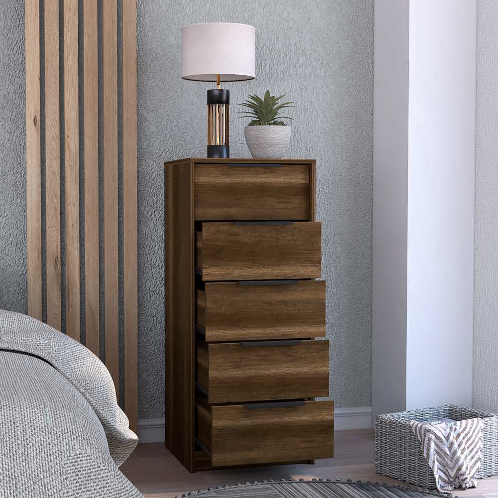 Cómoda Kaia Caramelo 45x107.8cm De Cuatro Hileras con Cuatro Cajones - Cajoneras | Bylmo