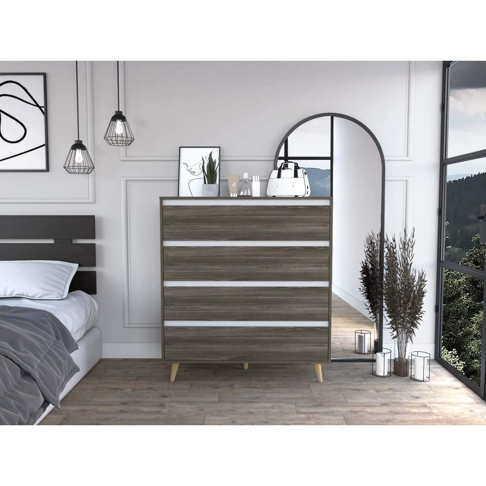 Cómoda Loira Siena 100 cm con Cuatro Cajones - Cajoneras | Bylmo