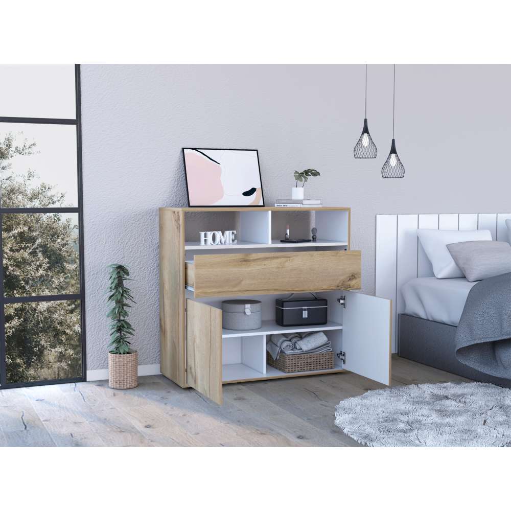 Cómoda Galanto Duna 100 cm con Un Cajón y Dos Puertas - Cajoneras | Bylmo