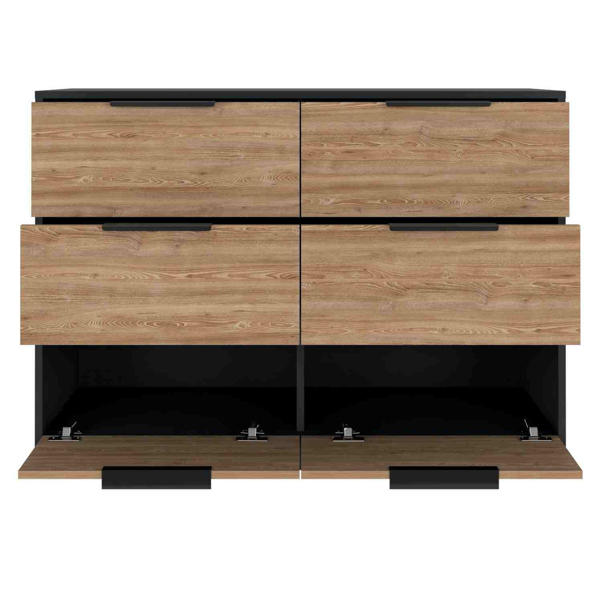 Cómoda Kaia Wengue 107x78cm De Tres Hileras con Tres Cajones - Cajoneras y Comodas | Bylmo