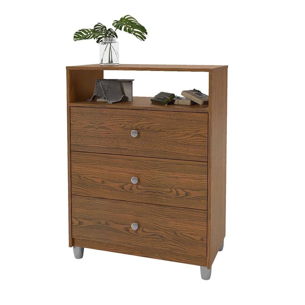 Cómoda Noah Natural 73x98cm De Tres Hileras con Tres Cajones - Cajoneras | Bylmo