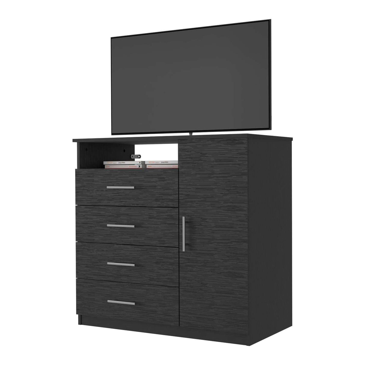 Cómoda Wengue 91x89cm De Cuatro Hileras con Cuatro Cajones - Cajoneras y Comodas | Bylmo