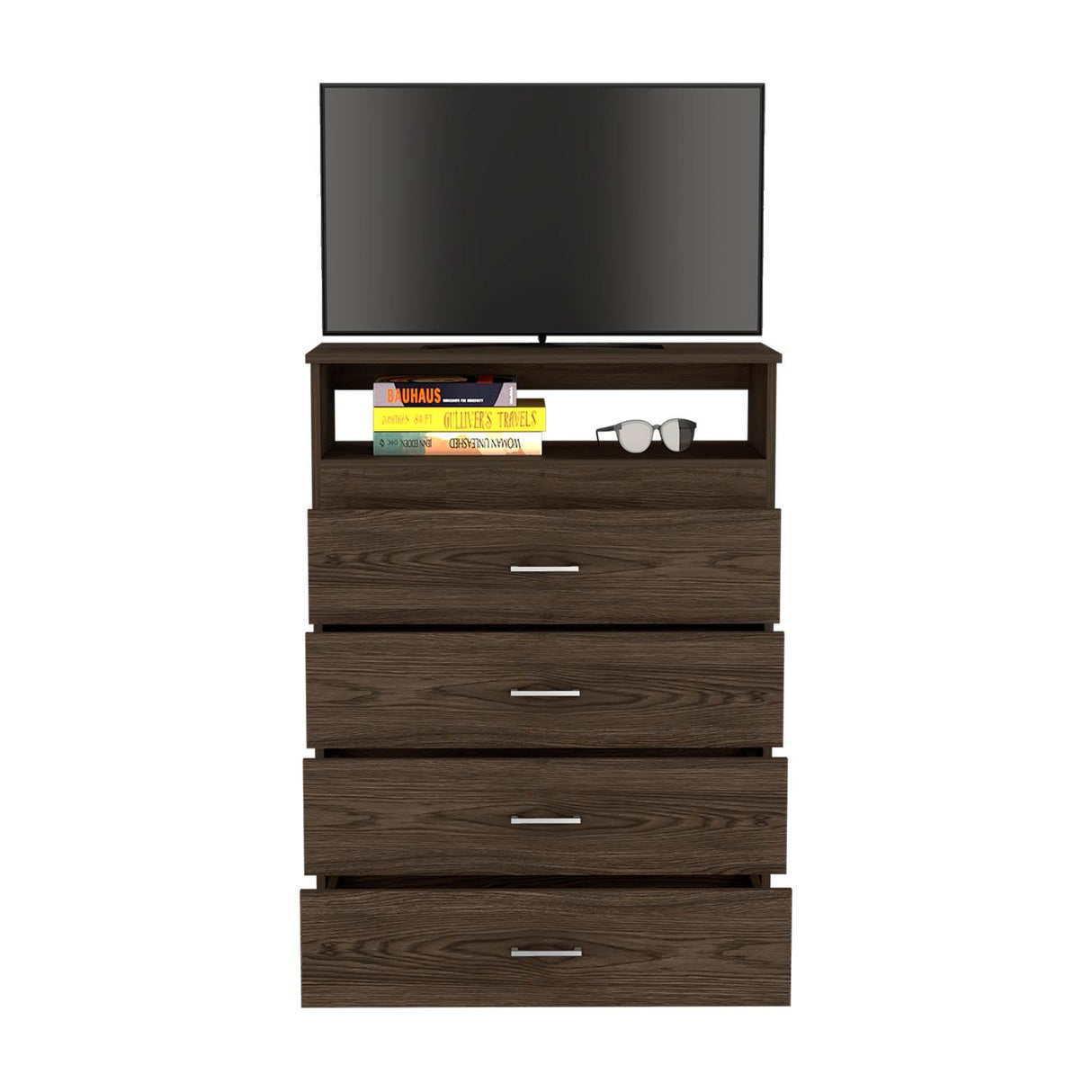 Cómoda Z Coñac 80x110cm De Cuatro Hileras con Cuatro Cajones - Cajoneras y Comodas | Bylmo