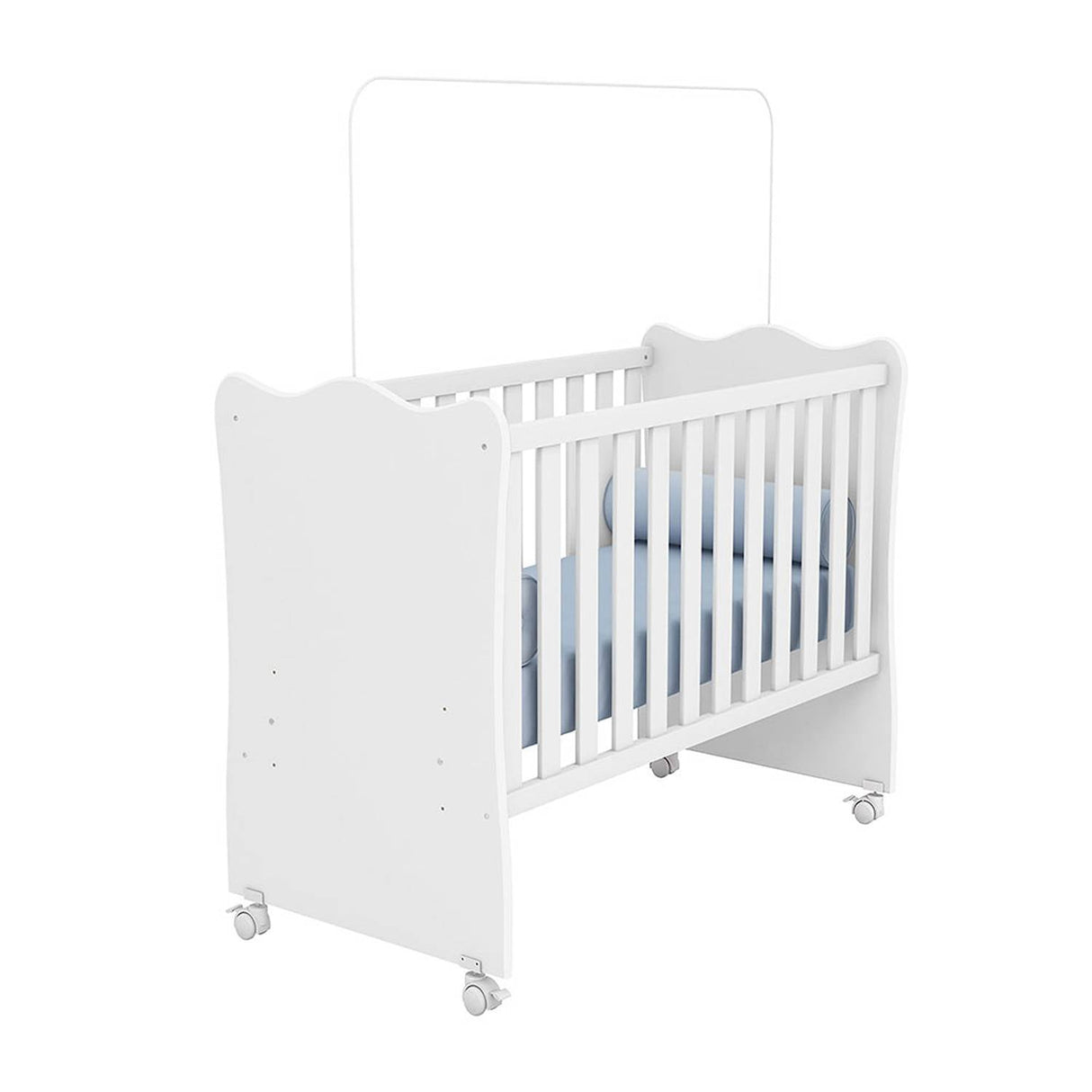Cuna Rosario Blanco 133.5x97.8cm para Colchón Infantil 60 X 130 Cm con Cabecero - Camas y Cabeceros | Bylmo
