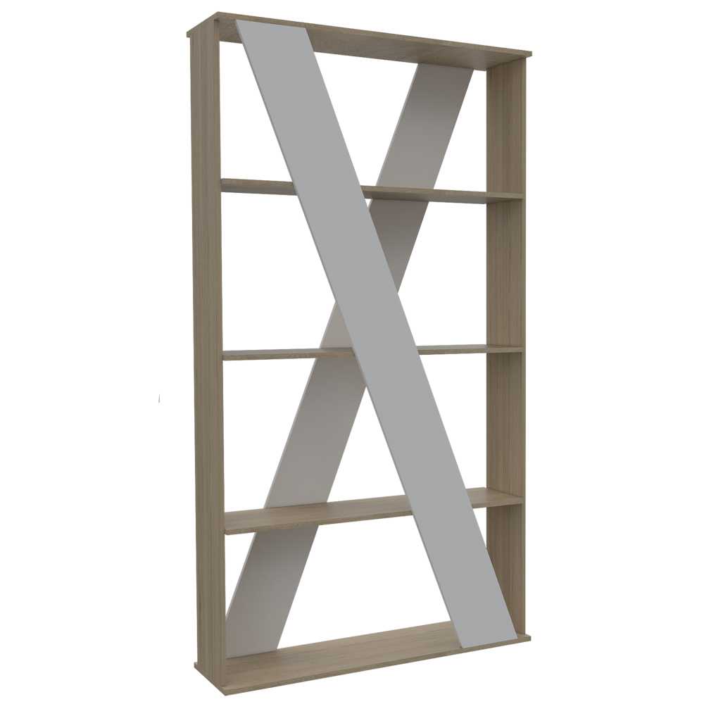 Divisor de Espacios Beijing Rovere 100x186.3cm con Cuatro Compartimientos - Bibliotecas | Bylmo