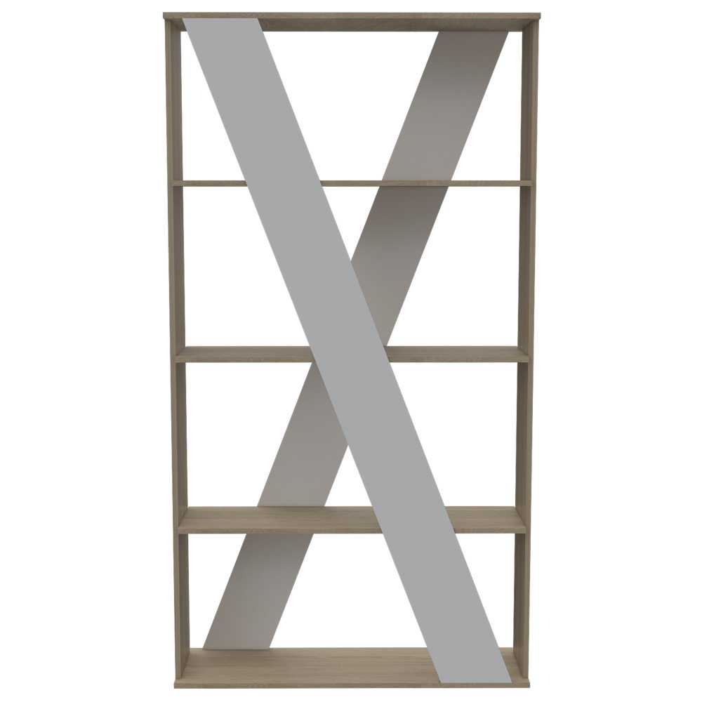 Divisor de Espacios Beijing Rovere 100x186.3cm con Cuatro Compartimientos - Bibliotecas | Bylmo