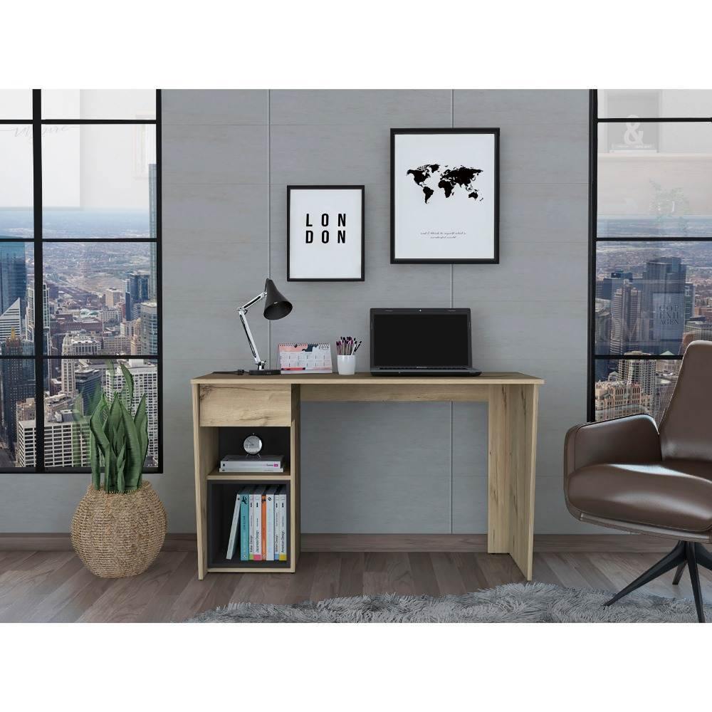 Escritorio Berlin Duna 120 cm con Cajón y Entrepaños - Escritorios y Archivadores | Bylmo