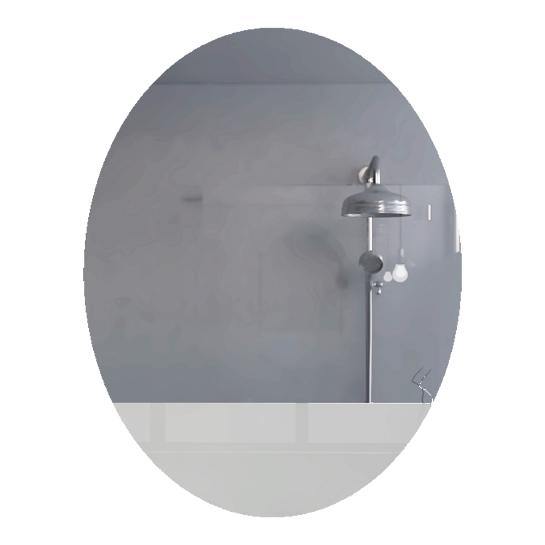 Espejo de Baño Ferrara Plateado 61.8x80cm Ovalado con Biselado - Espejos de Baño | Bylmo