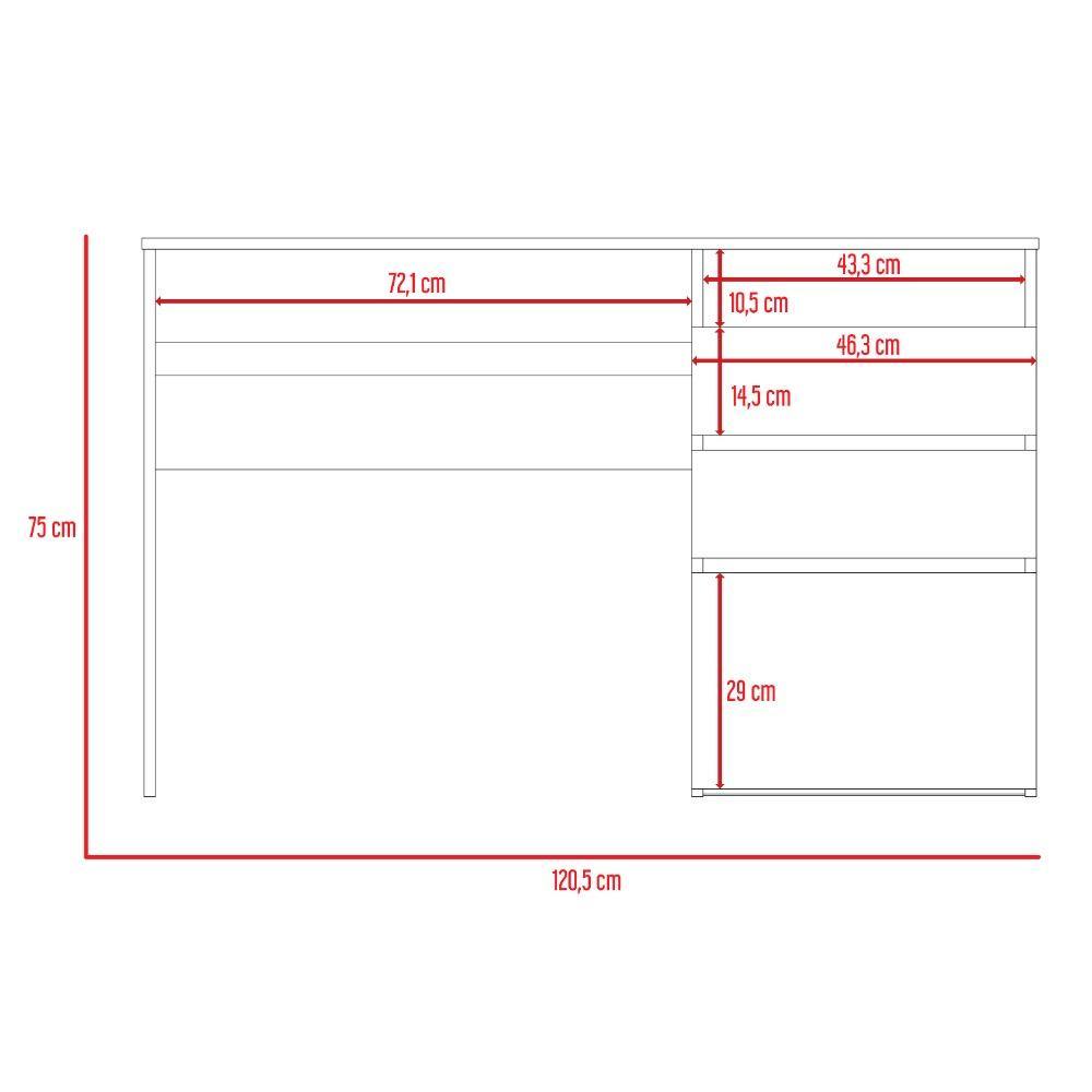 Escritorio Dublin Milan 120 cm con Archivador y Cajones - Escritorios y Archivadores | Bylmo