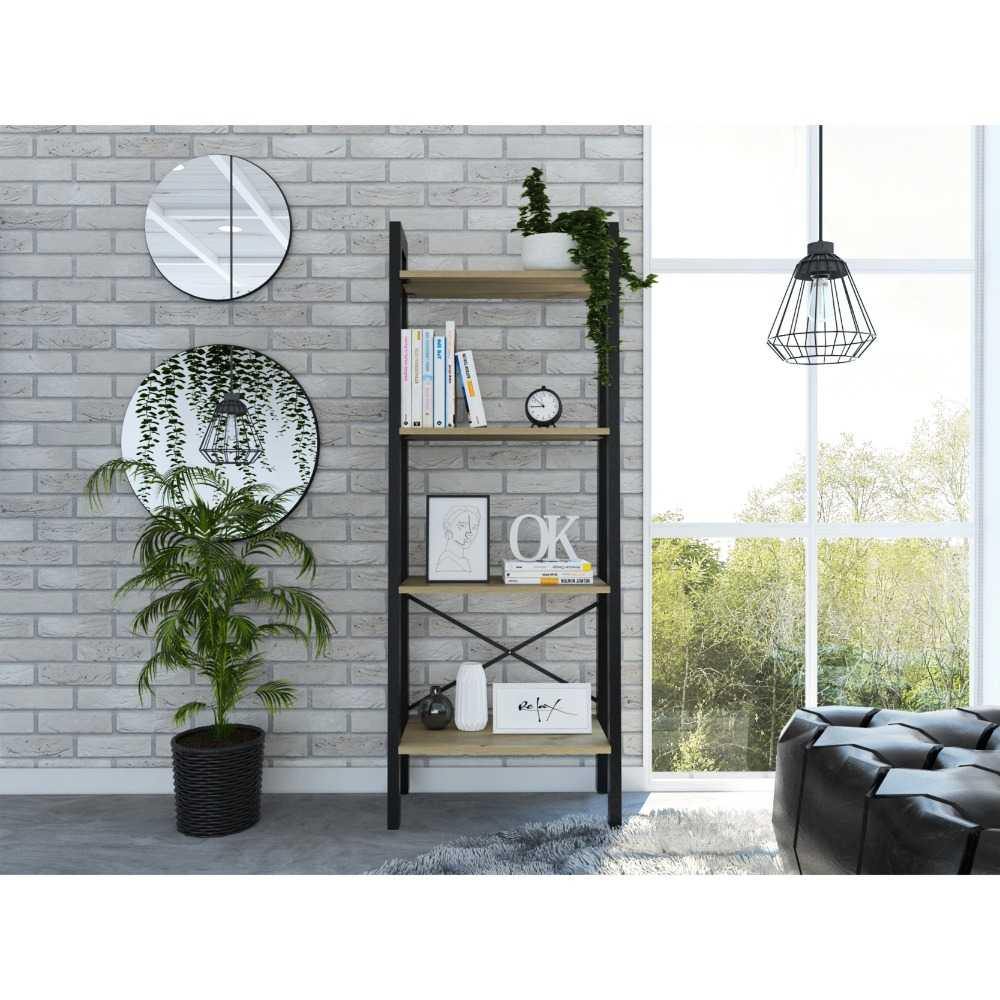 Biblioteca escalera Ferrato Duna 138.1x52.5cm con Cuatro Compartimientos - Bibliotecas | Bylmo