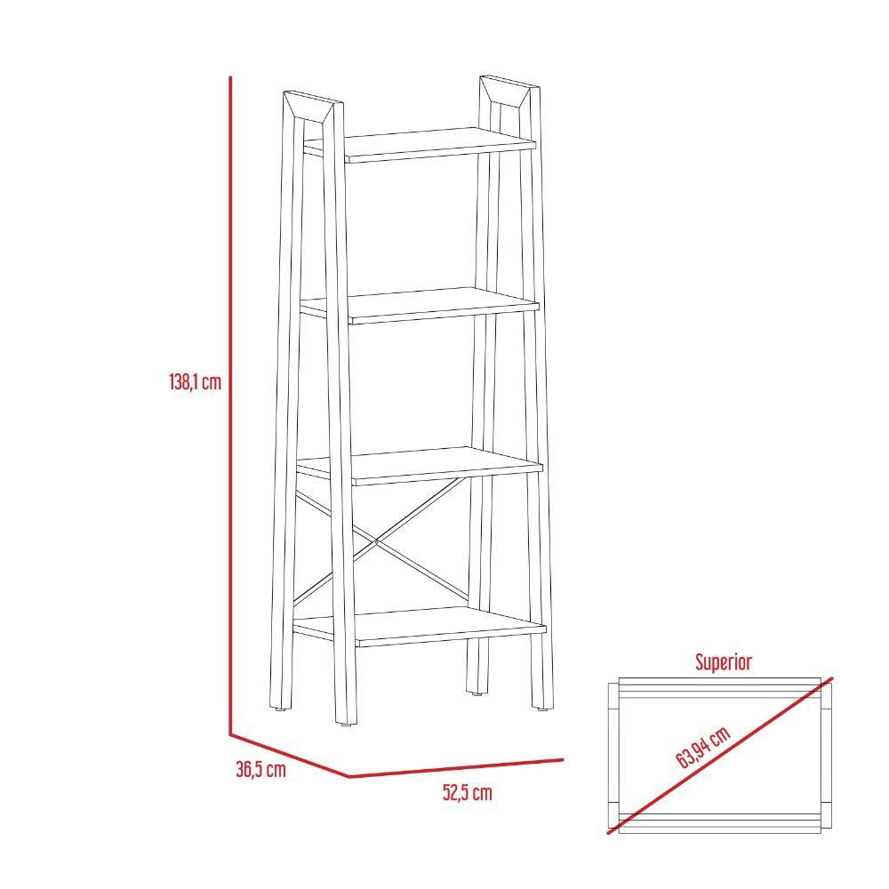 Biblioteca escalera Ferrato Duna 138.1x52.5cm con Cuatro Compartimientos - Bibliotecas | Bylmo