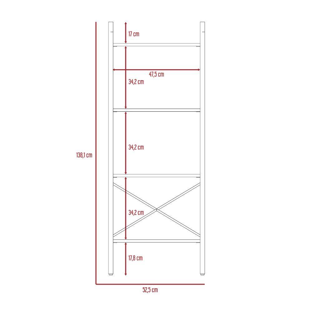 Biblioteca escalera Ferrato Duna 138.1x52.5cm con Cuatro Compartimientos - Bibliotecas | Bylmo