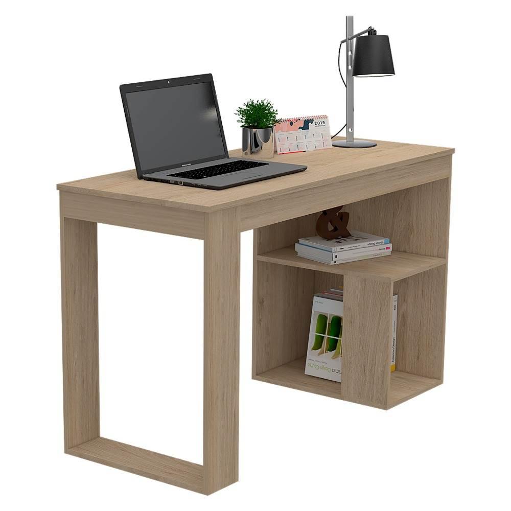 Escritorio Astana Rovere 120x73.5cm sin Cajones y con Organizador de Libros - Escritorios y Archivadores | Bylmo