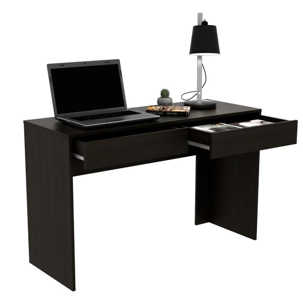 Escritorio Acre Wengue 120x75cm Con Dos Cajones - Escritorios y Archivadores | Bylmo