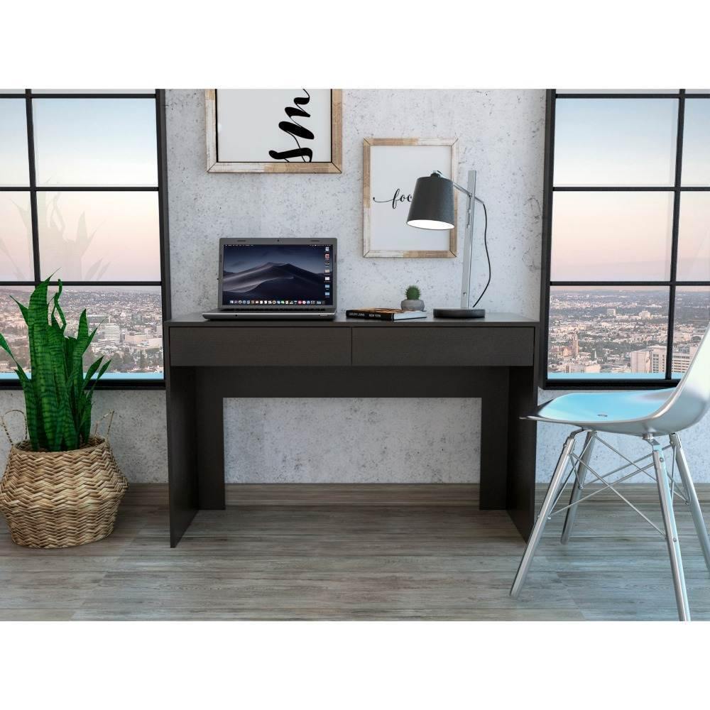 Escritorio Acre Wengue 120x75cm Con Dos Cajones - Escritorios y Archivadores | Bylmo