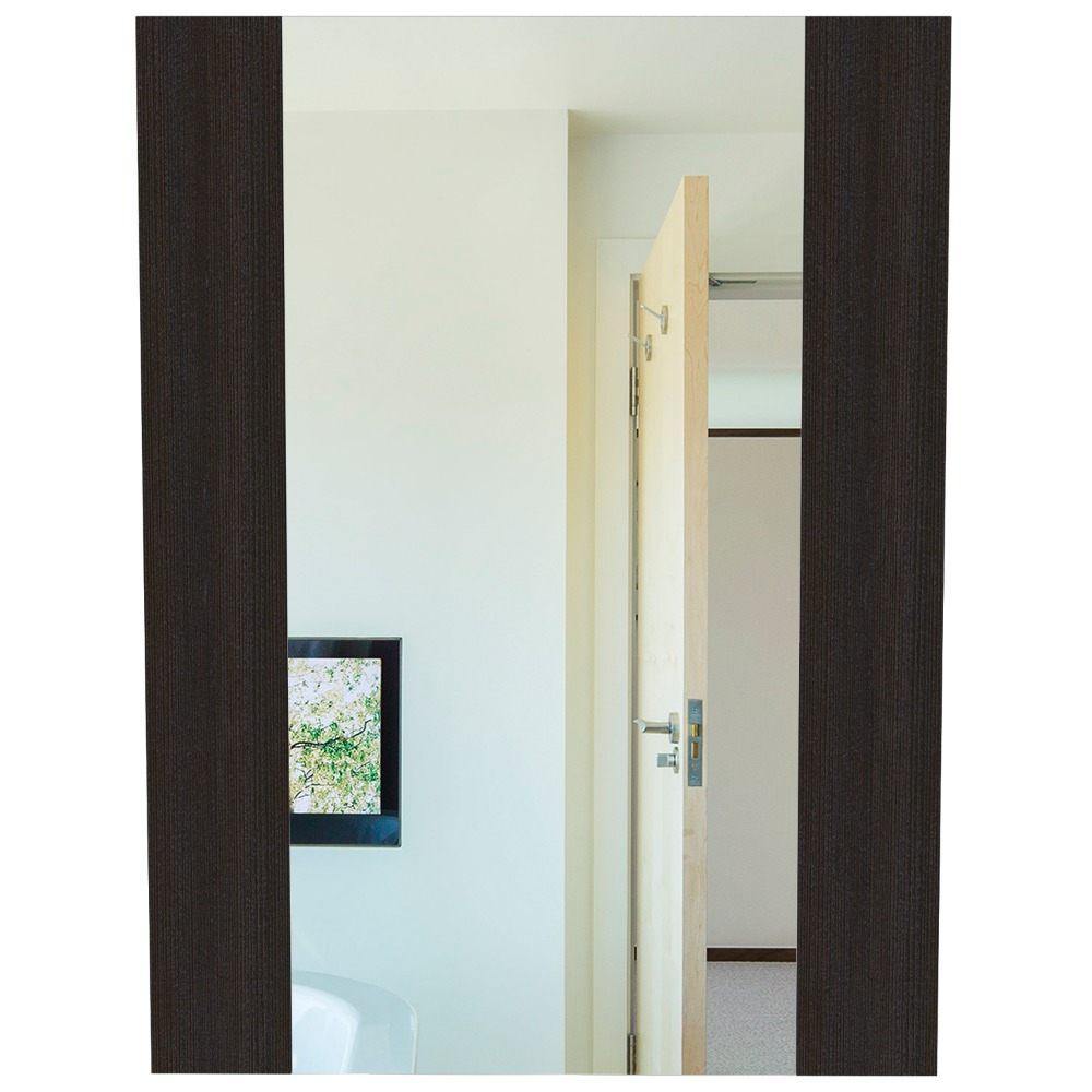 Espejo de Baño Madrid Wengue 45x60cm Rectangular y con Marco En Madera - Espejos de Baño | Bylmo