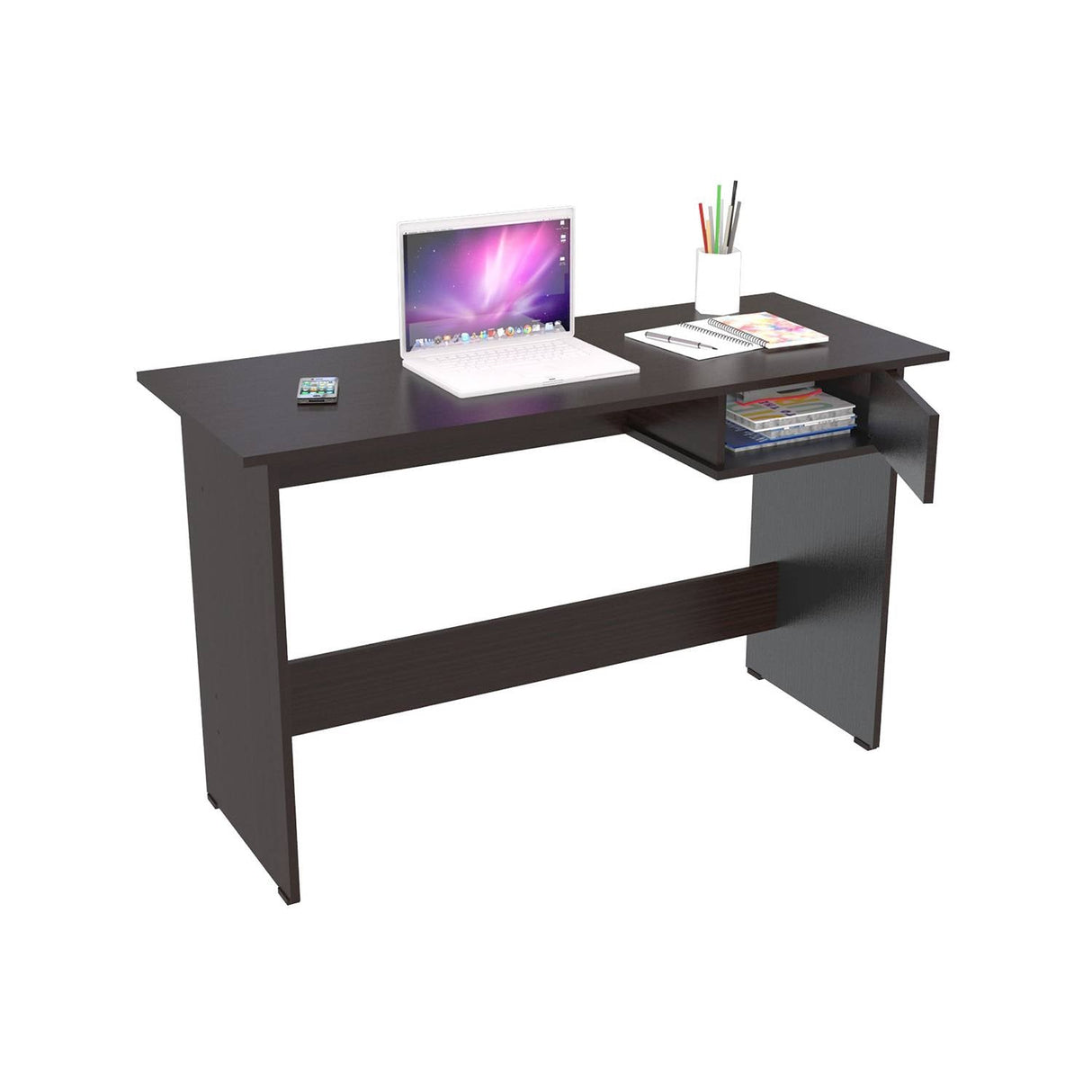 Escritorio 120 Cm Dilleto 1 Cajón Bertolin - Wengue - Escritorios | Bylmo