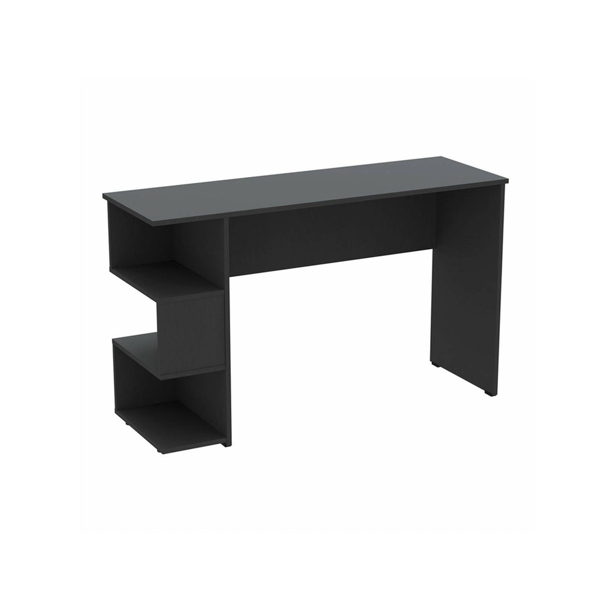 Escritorio Buriti Wengue 120.9x73cm sin Cajones y con Organizador de Libros - Escritorios | Bylmo