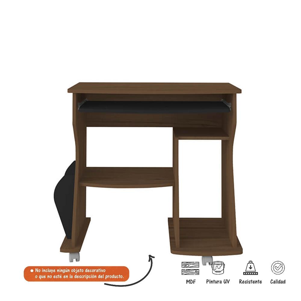 Escritorio Adelaide Almendra 88 cm con Revistero y Entrepaños - Escritorios y Archivadores | Bylmo