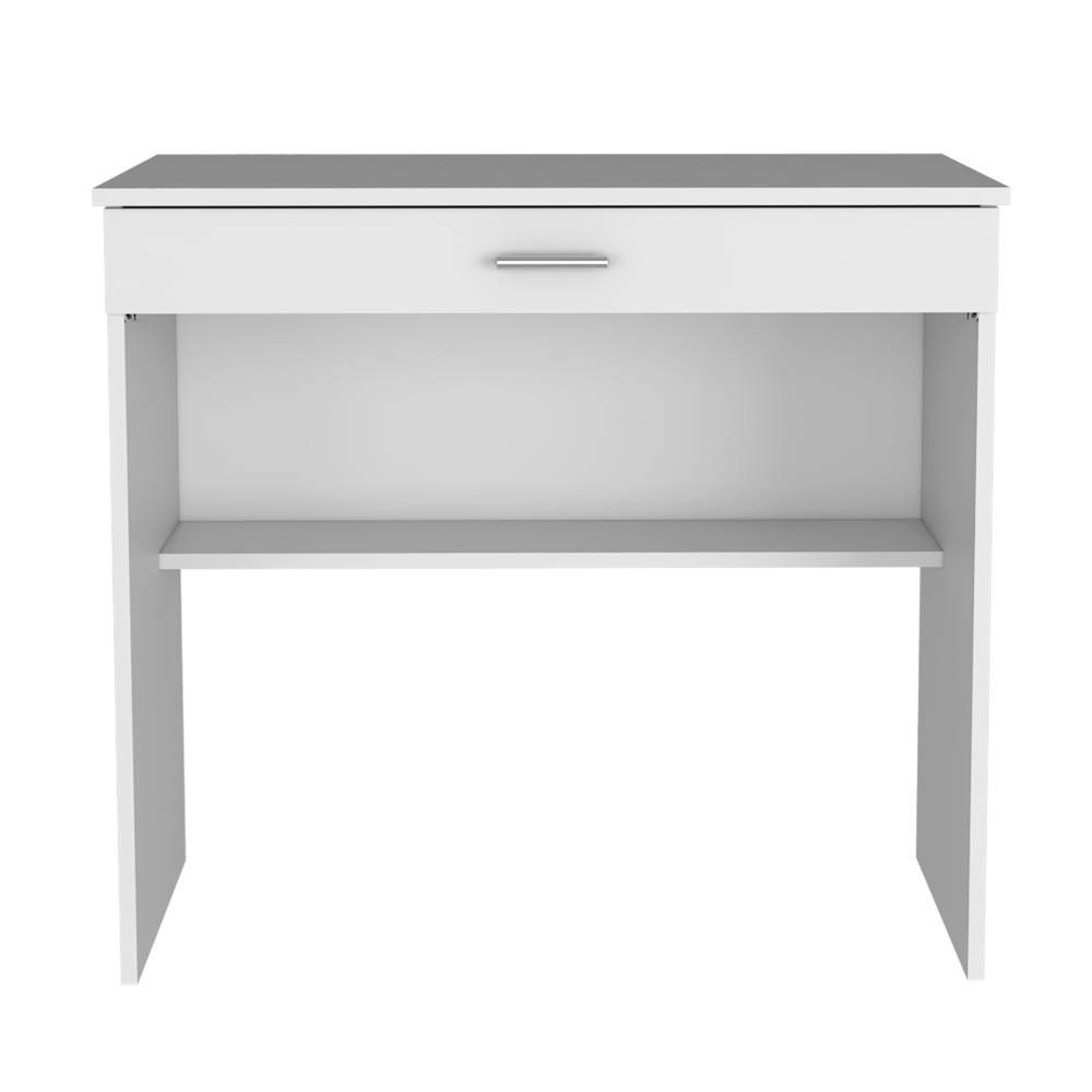 Escritorio Edificie Blanco 80 cm con Cajón y Entrepaño - Escritorios y Archivadores | Bylmo