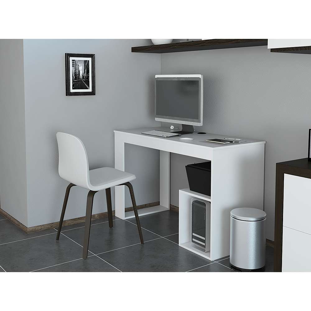 Escritorio Astana Blanco 120 cm con Entrepaños - Escritorios y Archivadores | Bylmo