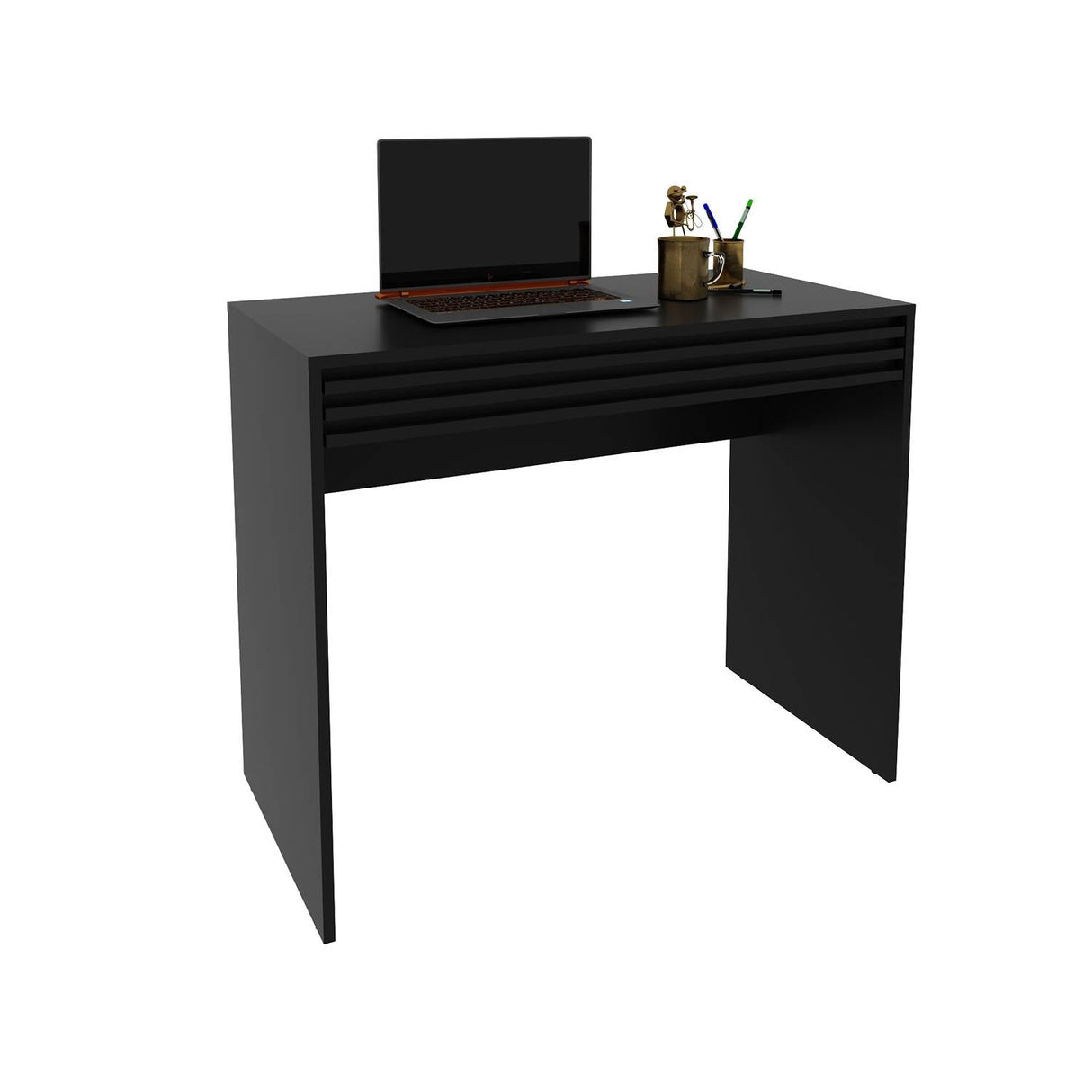 Escritorio Asunción Negro 90x74.5cm Con Un Cajón - Escritorios y Archivadores | Bylmo