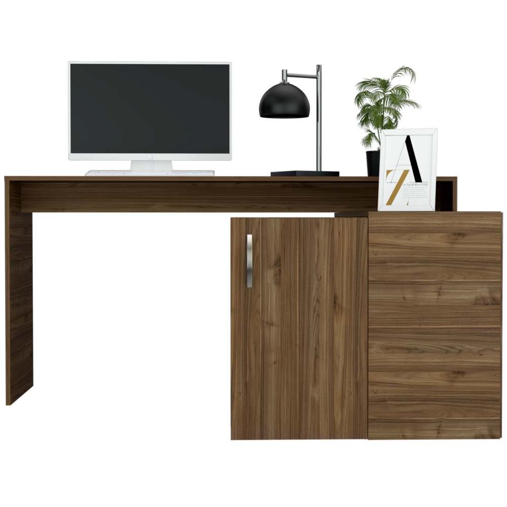 Escritorio en L Axis Gales 151.5x76.5cm sin Cajones y con Organizador de Libros - Escritorios y Archivadores | Bylmo