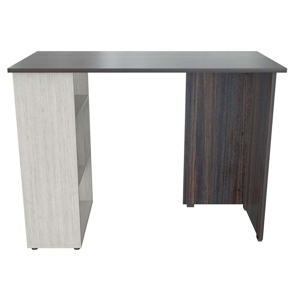 Escritorio ES9903 Tabaco 100x100cm sin Cajones y con Organizador de Libros - Oficina | Bylmo