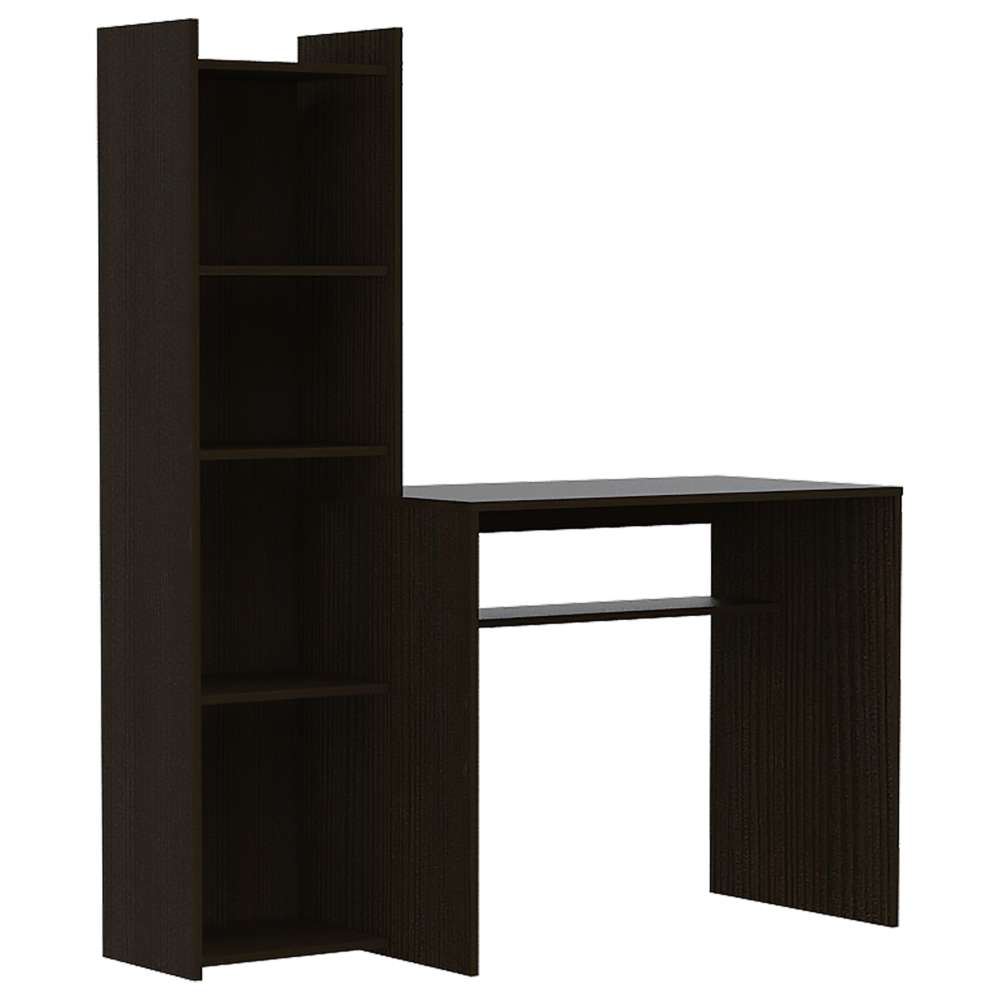 Escritorio Napoli Wengue 127 cm con Biblioteca - Escritorios y Archivadores | Bylmo