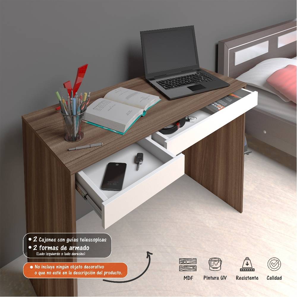 Escritorio Collage Cafe 103 cm con Cajones - Escritorios y Archivadores | Bylmo