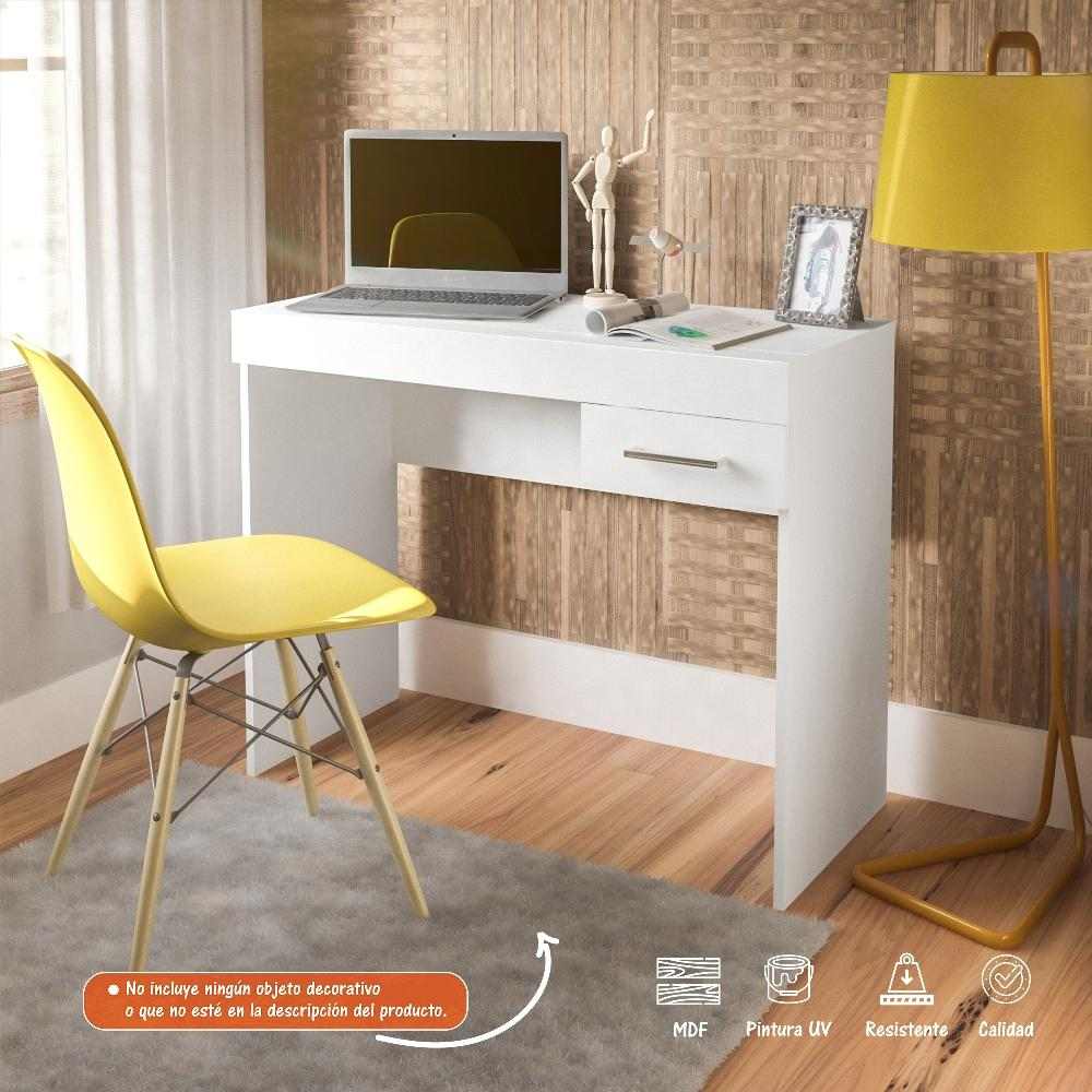 Escritorio Cooler Blanco 91x74cm Con Un Cajón - Escritorios y Archivadores | Bylmo