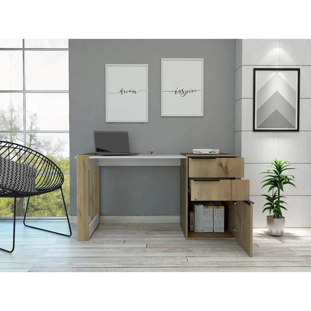 Escritorio Hannover Duna 142 cm con Puerta y Cajones - Escritorios y Archivadores | Bylmo