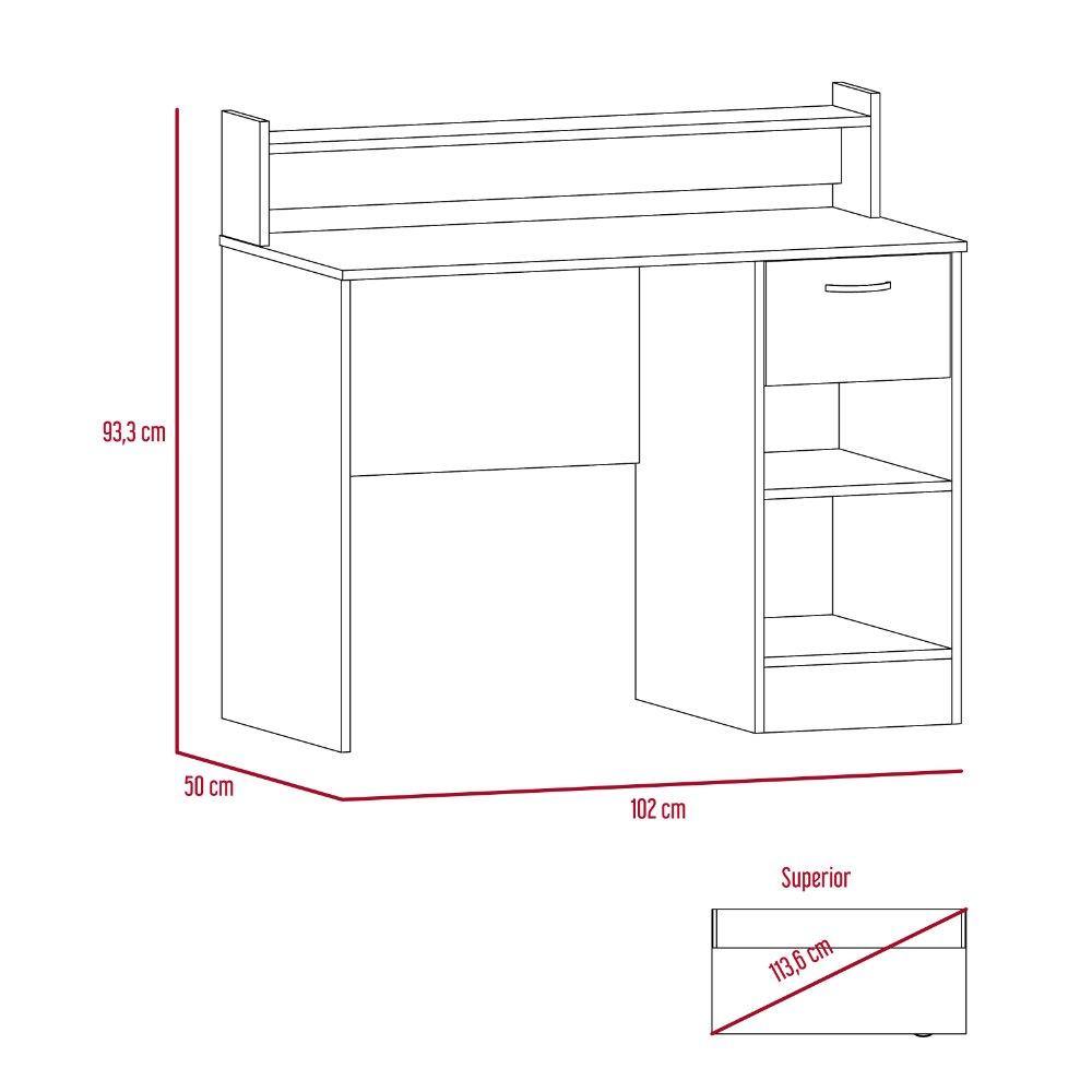 Escritorio Manaos Bardolino 102 cm con Cajón y Entrepaños - Escritorios y Archivadores | Bylmo