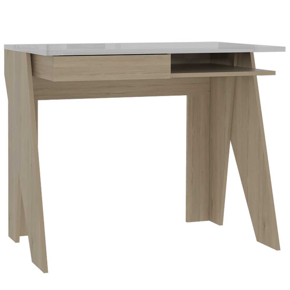 Escritorio Manet Rovere 91 cm con Cajón y Entrepaño - Escritorios y Archivadores | Bylmo