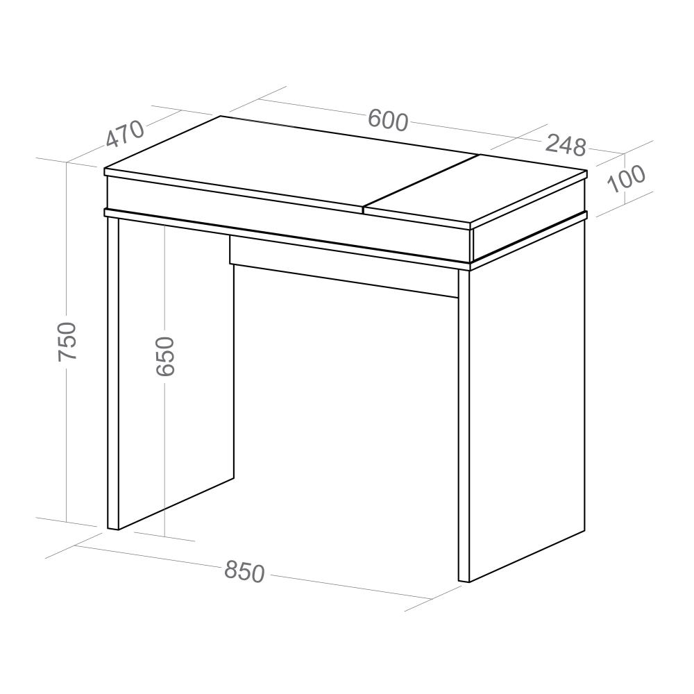 Escritorio Mind Madrid 85 cm con Puertas - Escritorios y Archivadores | Bylmo