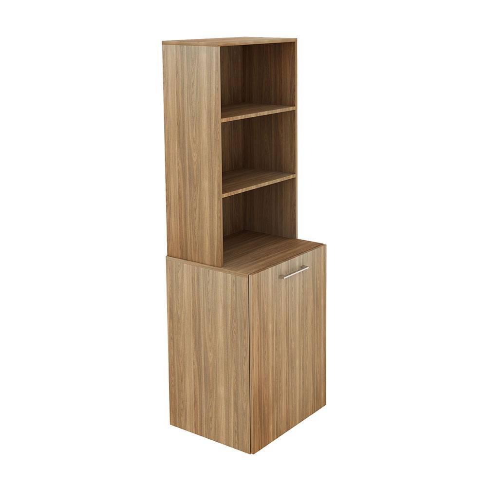 Escritorio Cuenca Teca 136 cm Transformable con Entrepaños y Biblioteca - Escritorios y Archivadores | Bylmo