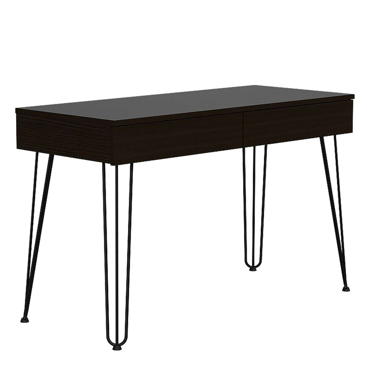 Escritorio Mumbai Wengue 120 cm con Dos Cajones y Patas Metálicas - Escritorios | Bylmo