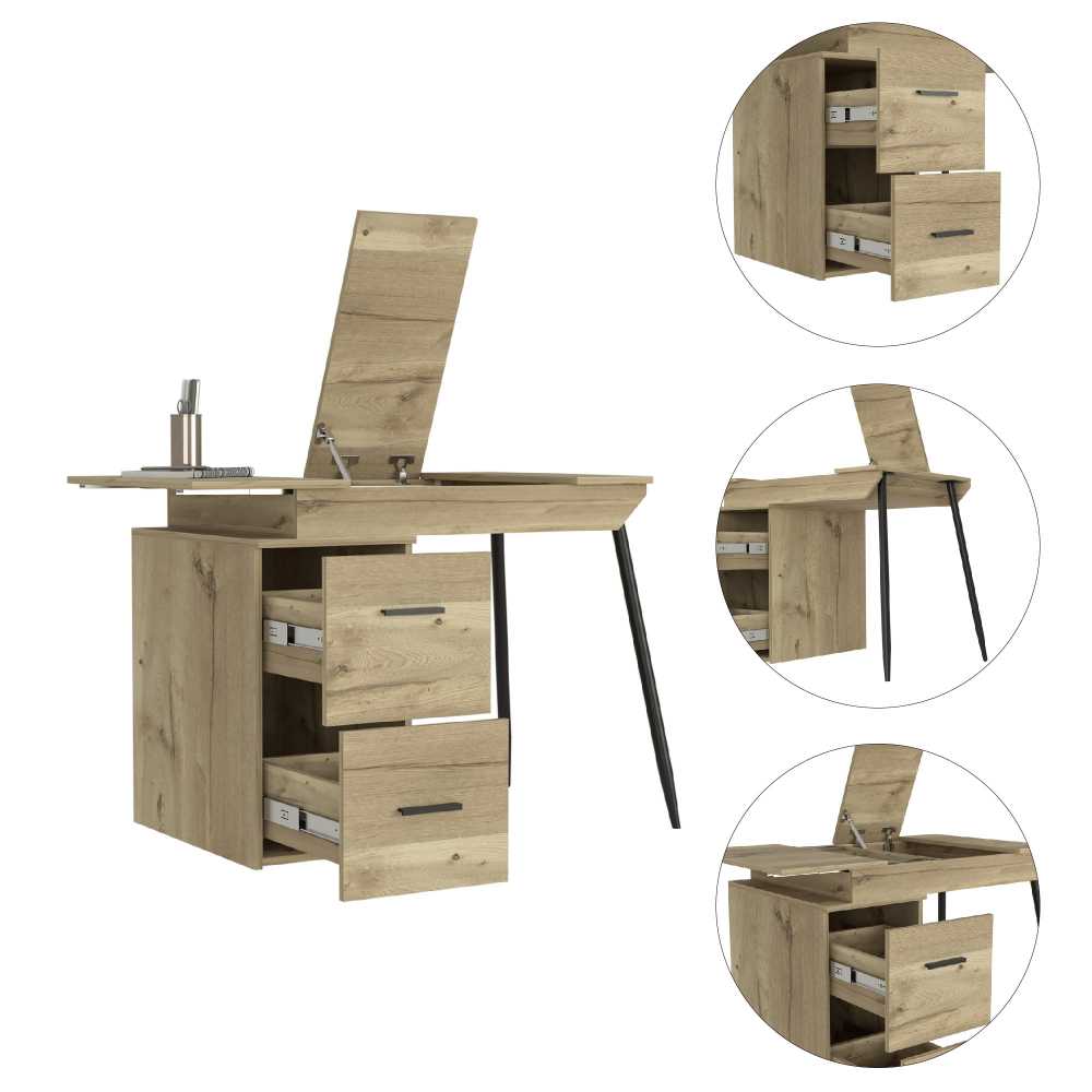 Escritorio Office Conect 90 Duna 93 cm con Puertas y Cajones - Escritorios y Archivadores | Bylmo