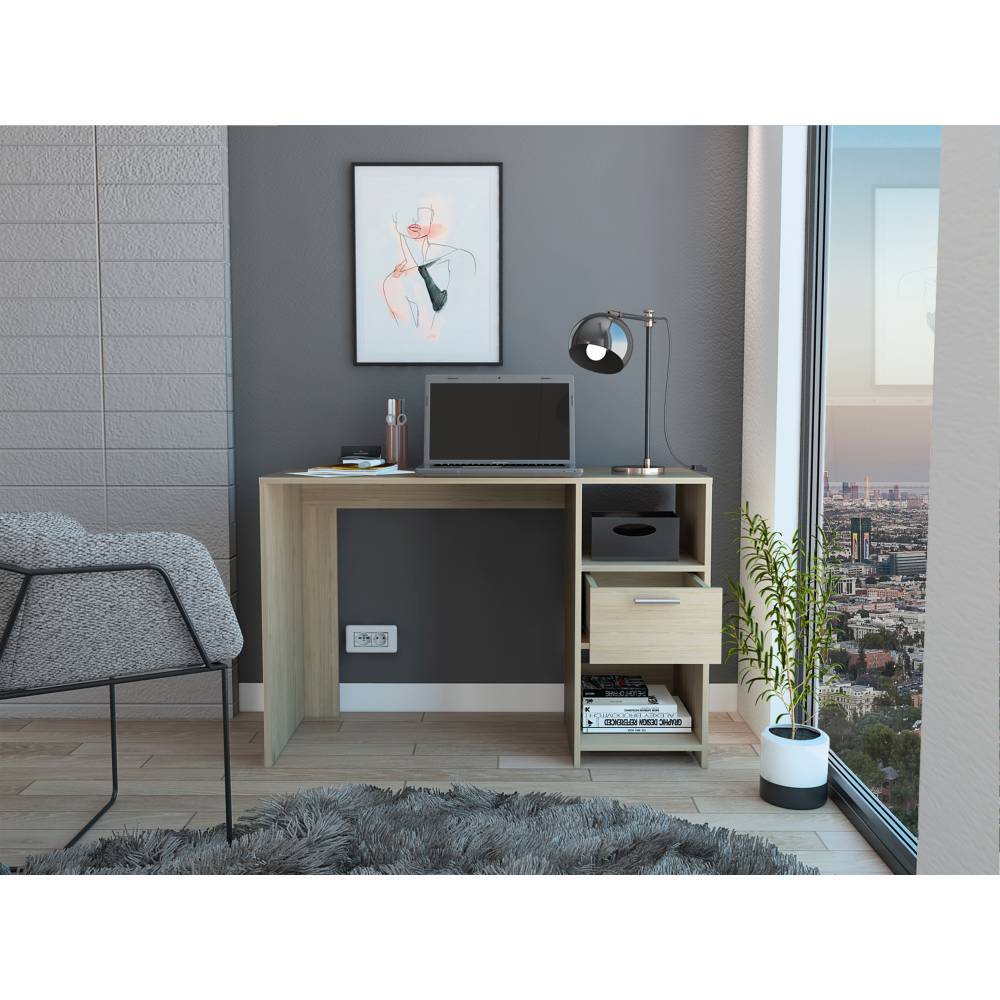 Escritorio Office Rovere 110 cm con Cajón y Entrepaños - Escritorios y Archivadores | Bylmo