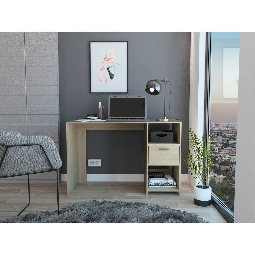 Escritorio Office Rovere 110 cm con Cajón y Entrepaños - Escritorios y Archivadores | Bylmo