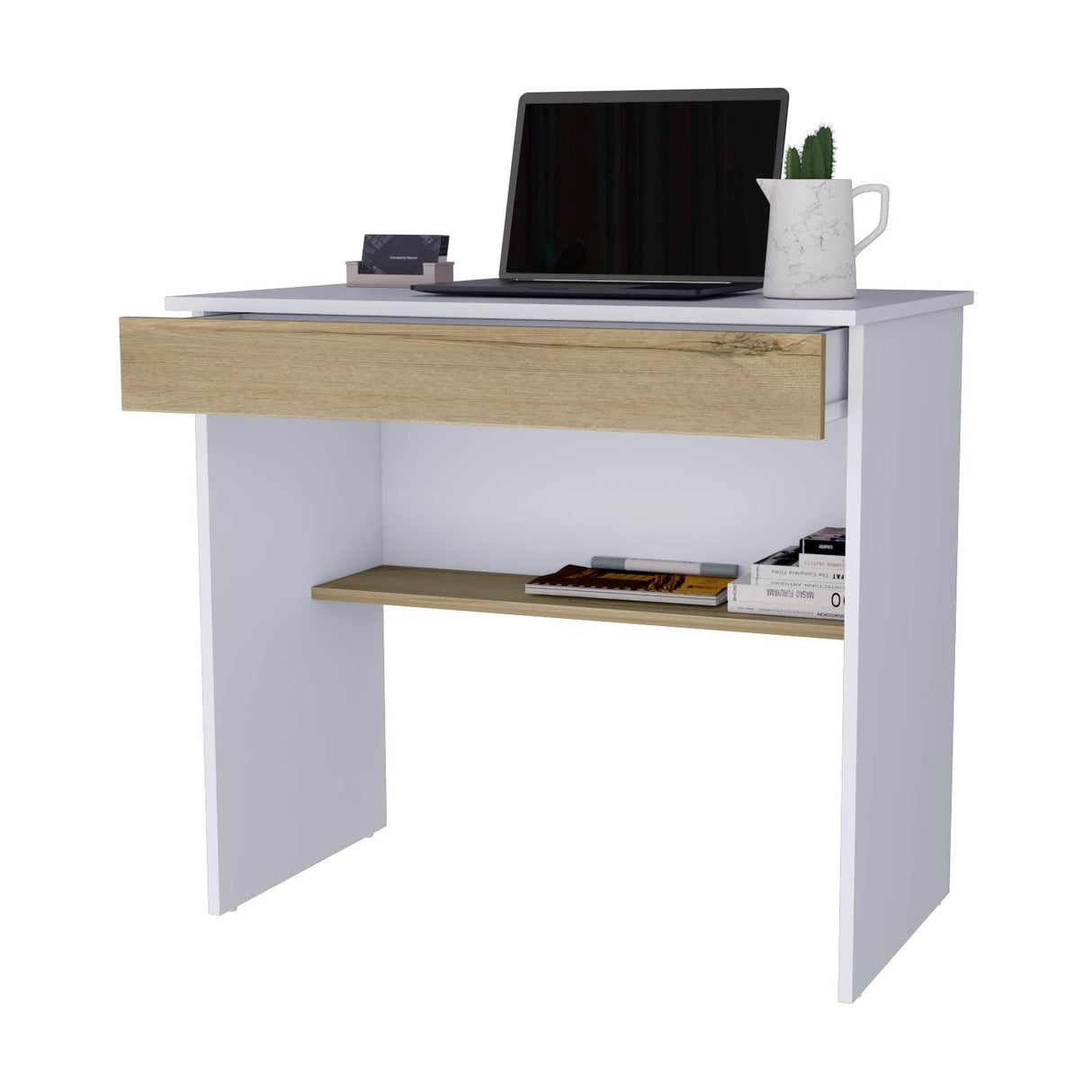 Escritorio Ohio Blanco 80x73cm Con Un Cajón - Escritorios | Bylmo