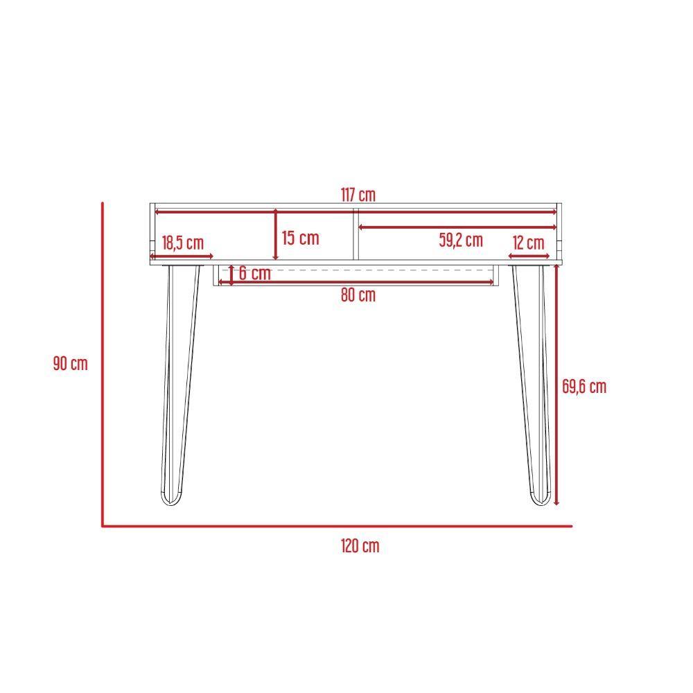 Escritorio Stamford Cafe Expreso 120 cm - Escritorios y Archivadores | Bylmo