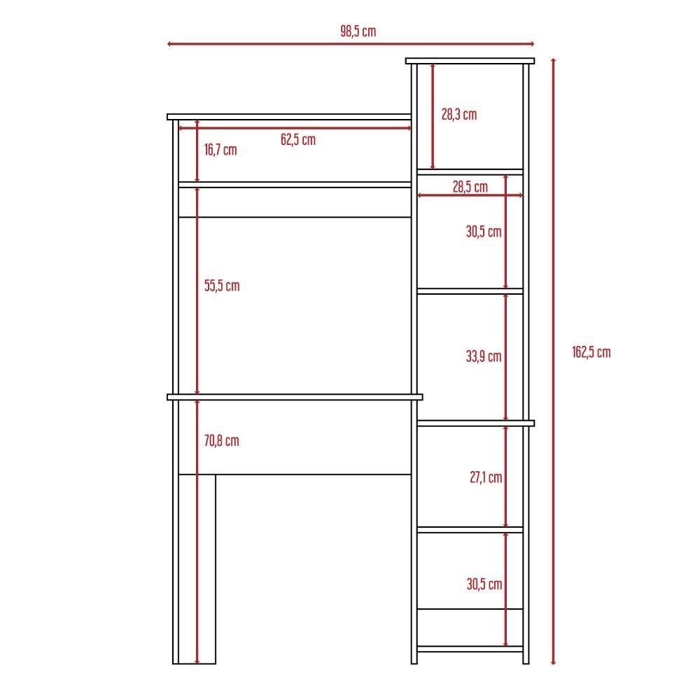 Escritorio Versalles Wengue 98 cm con Biblioteca - Escritorios y Archivadores | Bylmo