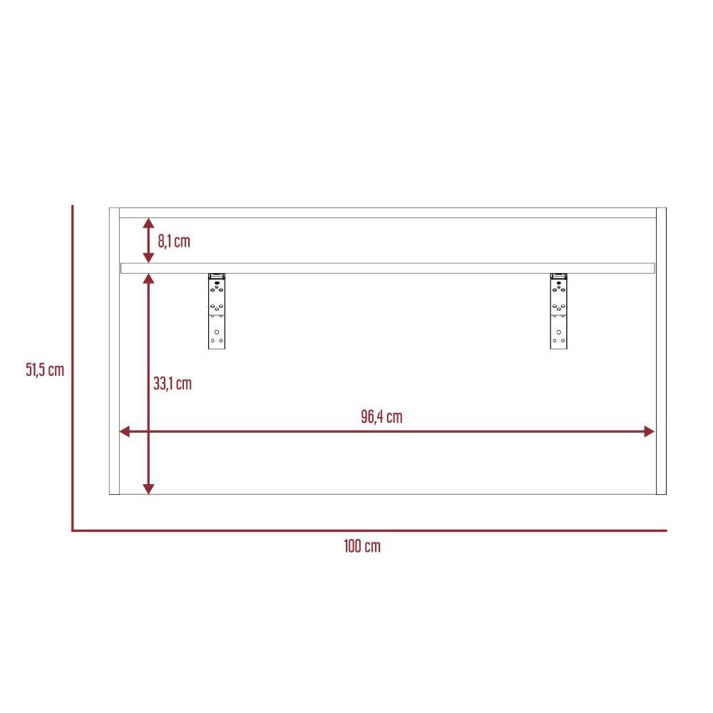 Escritorio Flotante The Wall Duna 100x51.5cm sin Cajones - Escritorios y Archivadores | Bylmo